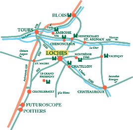 Loches en touraine dans la valle de la Loire